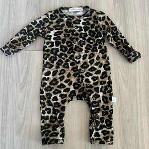 Baby Goosebumps 0/3m Leopard Print Kids One Piece Romper